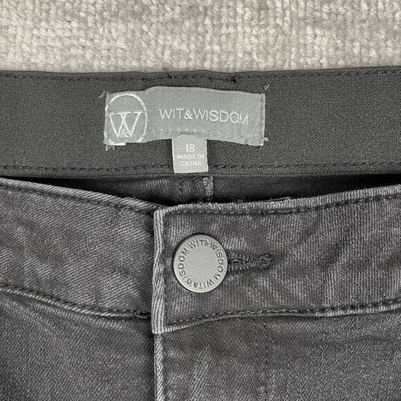 NWT Wit & Wisdom High Waist Itty Bitty Bootcut Jeans 'Ab'Solution Faded Black - Picture 5 of 16